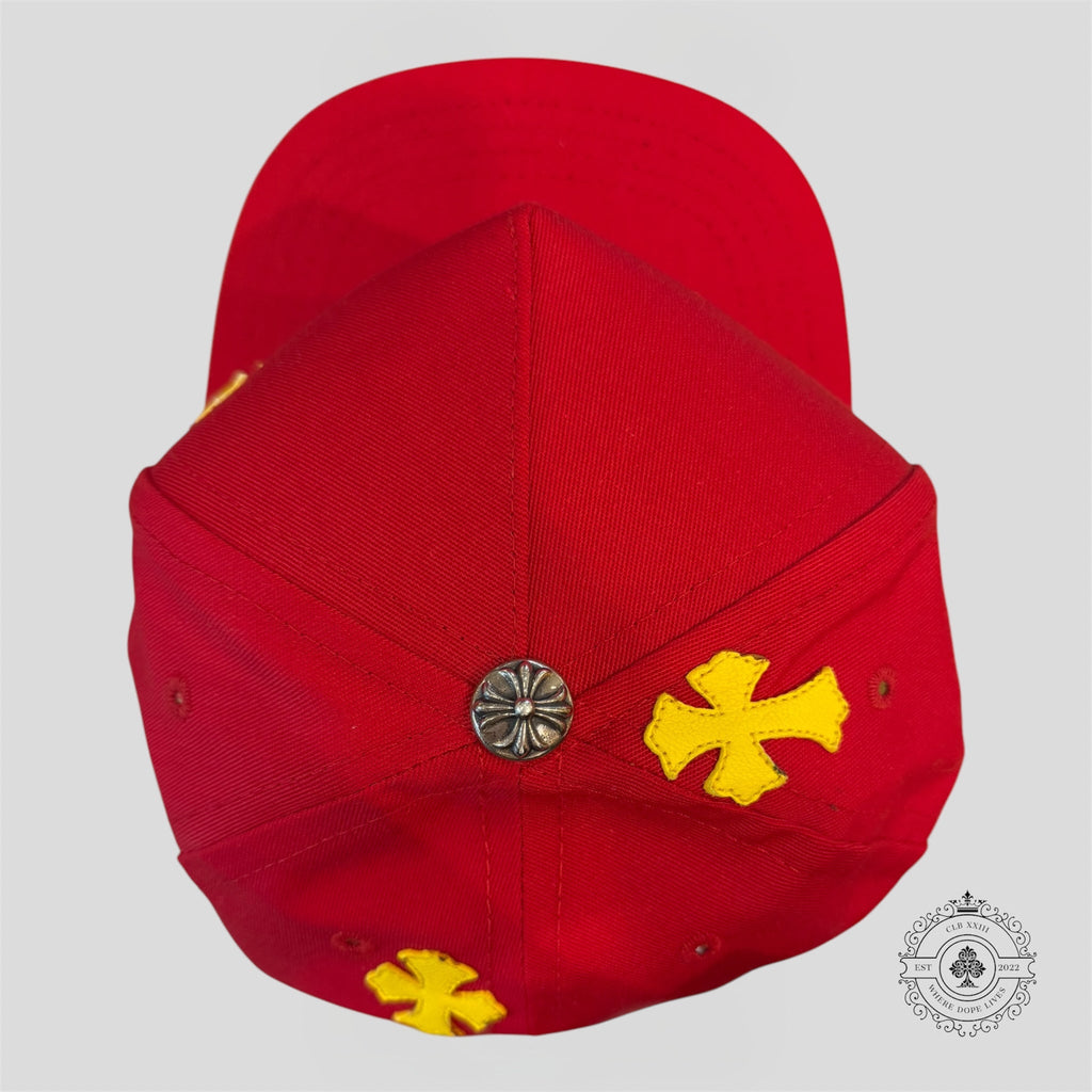 Chrome Hearts Cross Patch Hat in Red / Yellow