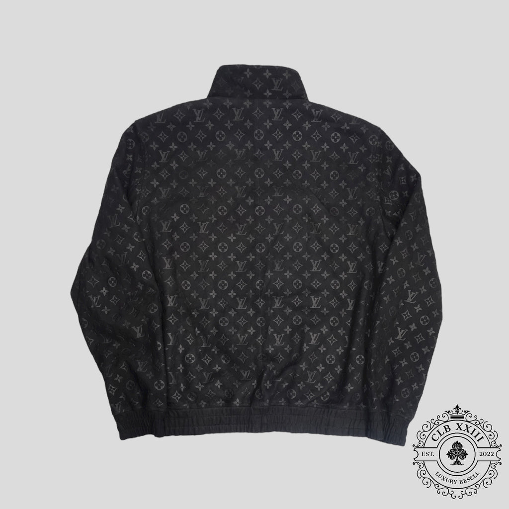 Louis Vuitton Monogram Embossed Tracksuit Jacket in Black