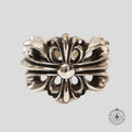 Chrome Hearts Double Floral Ring in Silver