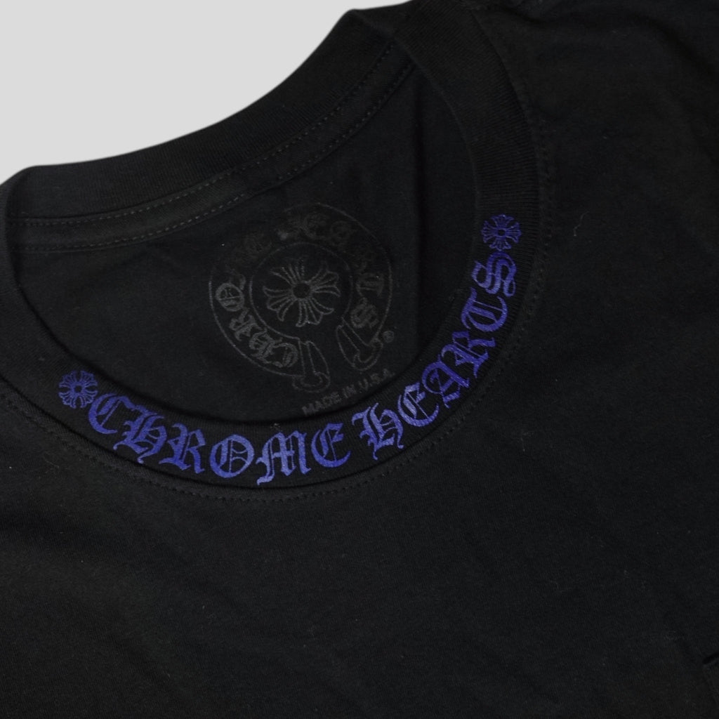 Chrome Hearts Neck Logo Long Sleeve in Black/Blue