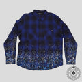 Amiri Crystal Painter Plaid Button Up in Blue