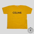 Celine Homme Logo Tee in Yellow