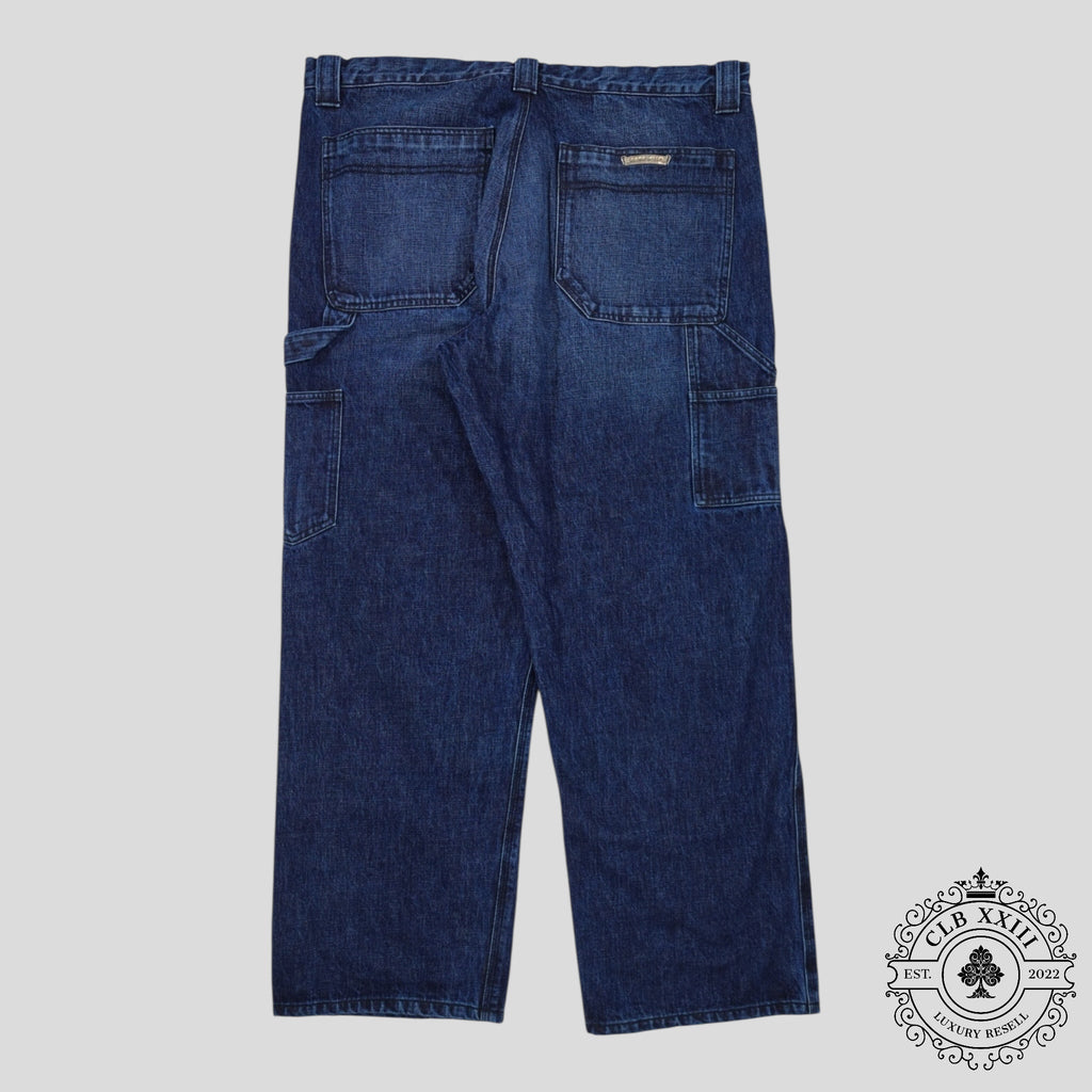 Chrome Hearts Double Turbo Diesel Carpenter Pants in Dark Wash