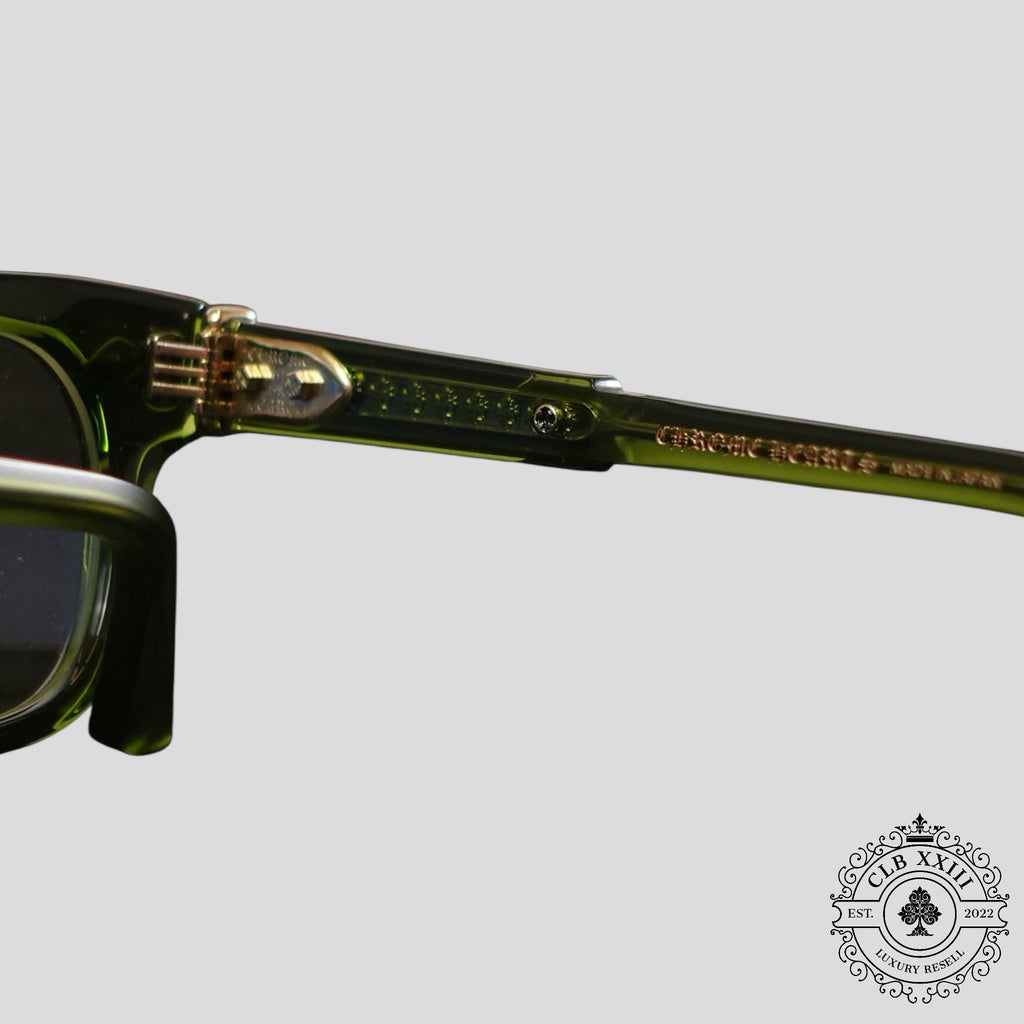 Chrome Hearts Jenna Tail Yea Glasses in Green