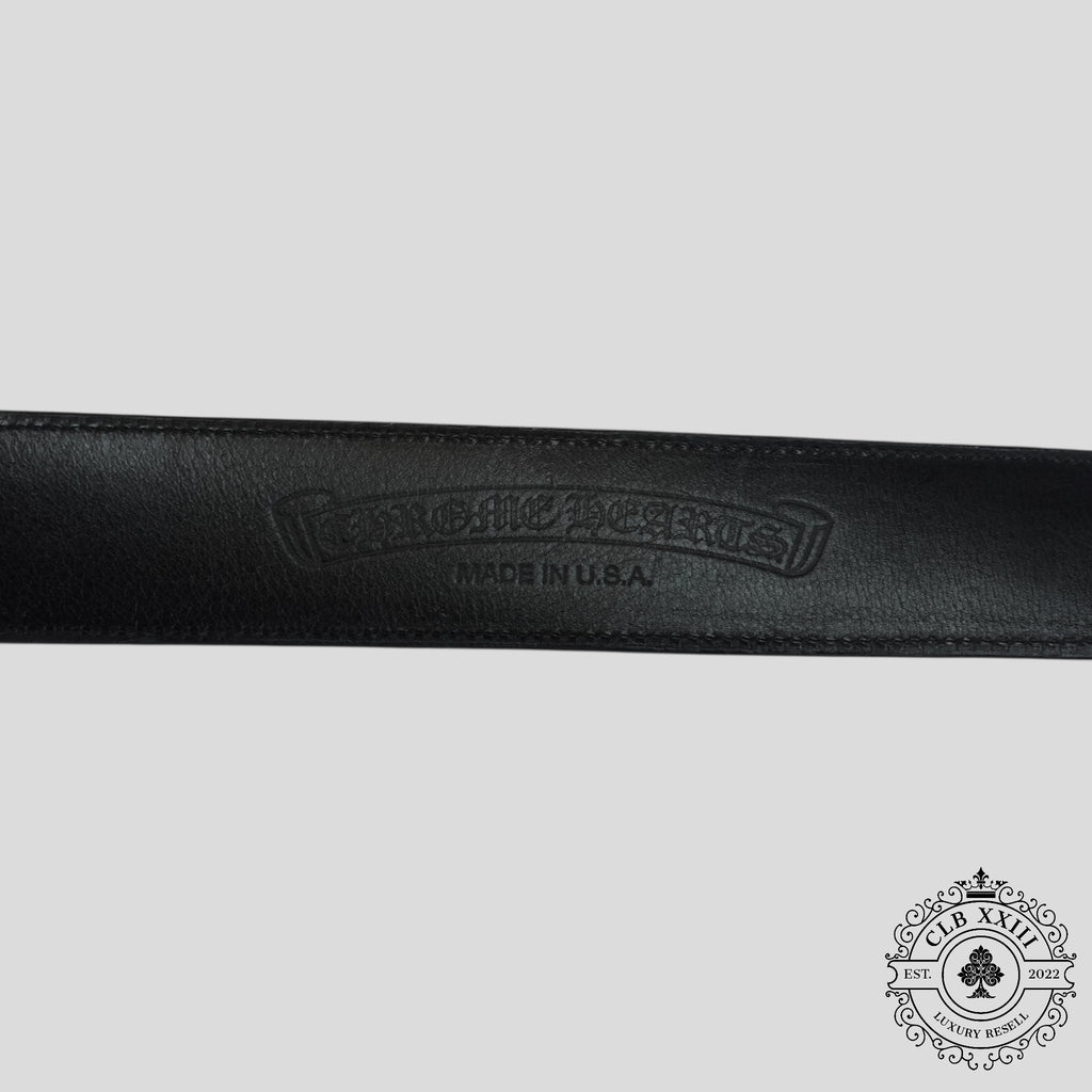 Chrome Hearts Leopard Print Pony Hair Belt Strap