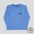 Chrome Hearts Women's Triple Cross Flocked Long Sleeve in Blue