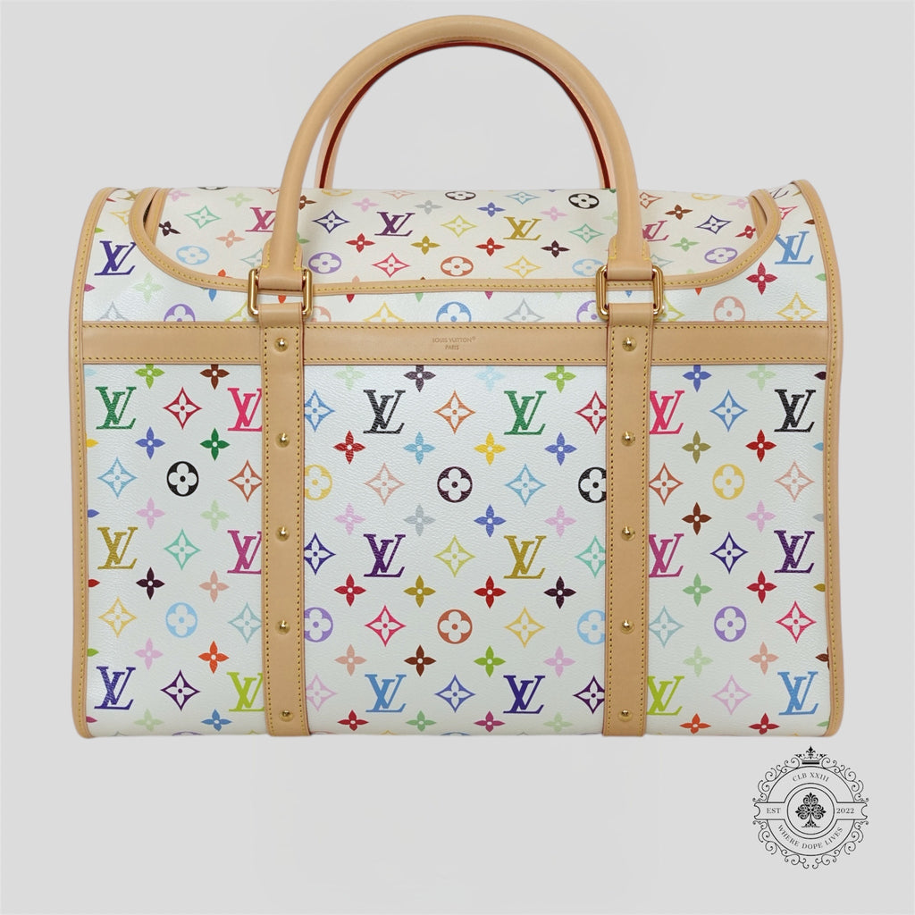 Louis Vuitton x Takashi Murakami Dog Bag in White