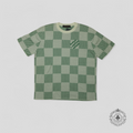 Louis Vuitton Light Damier Knitted Short Sleeve Crewneck in Green/White