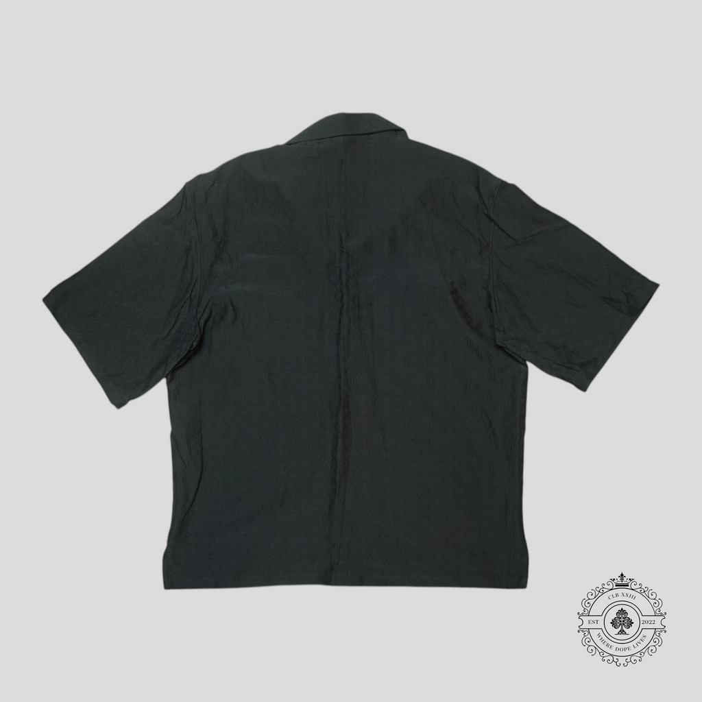 Louis Vuitton Monogram Button Up Silk Shirt in Black