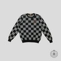 Louis Vuitton Damier Distorted Jacquard Pullover in Black
