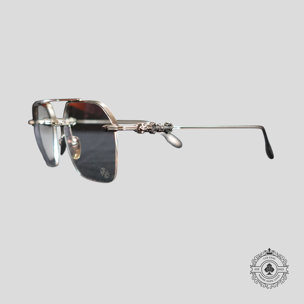 Chrome Hearts Fluid Glasses in Silver