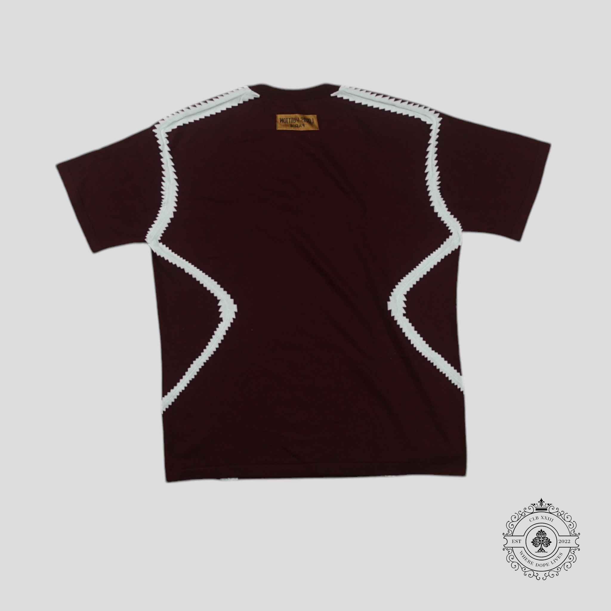 Louis Vuitton Intarsia Short Sleeve Crewneck in Red