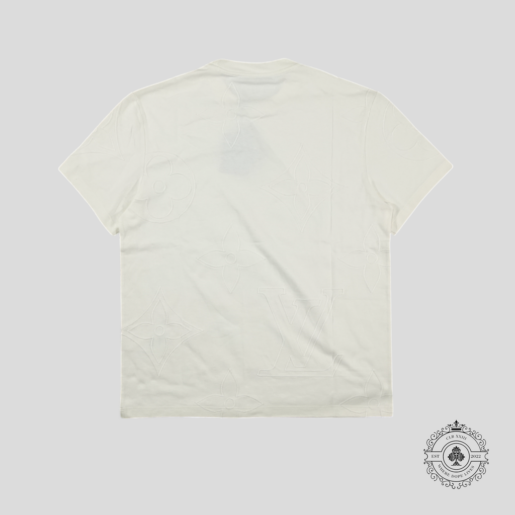Louis Vuitton Monogram Macro Embroidered Jacquard T-Shirt in White