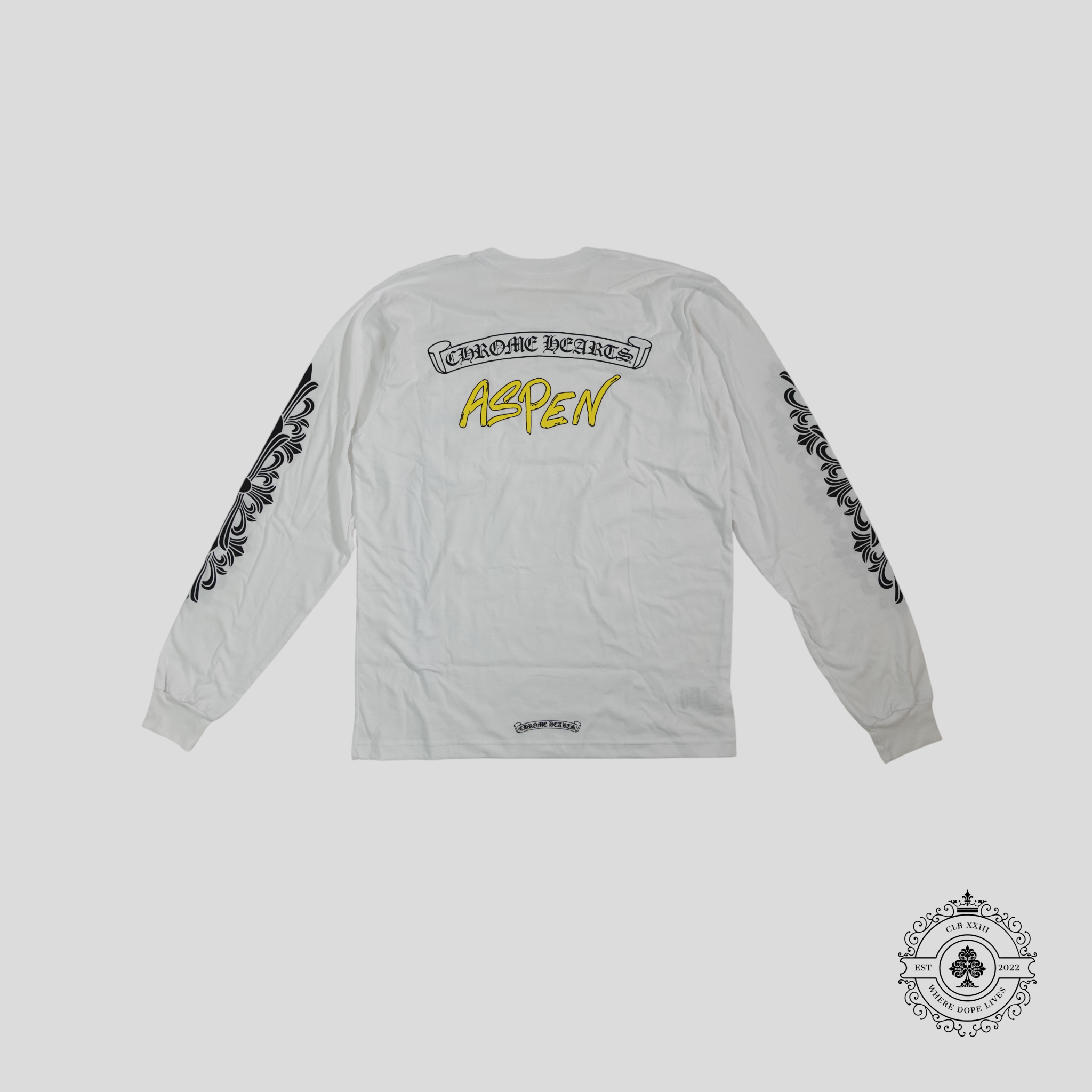 Chrome Hearts Aspen Logo Long Sleeve Tee in White