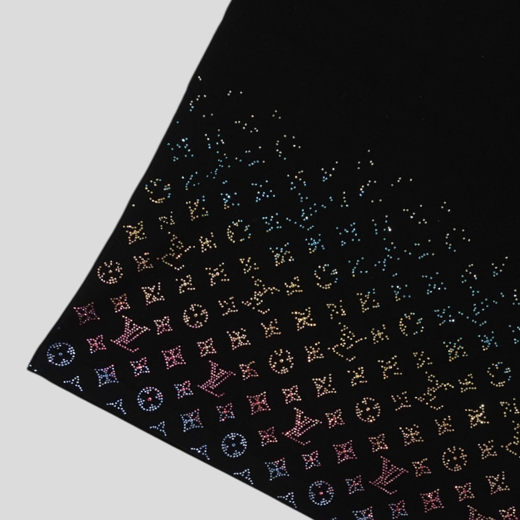 Louis Vuitton Rhinestone Monogram Degrade Tee in Black