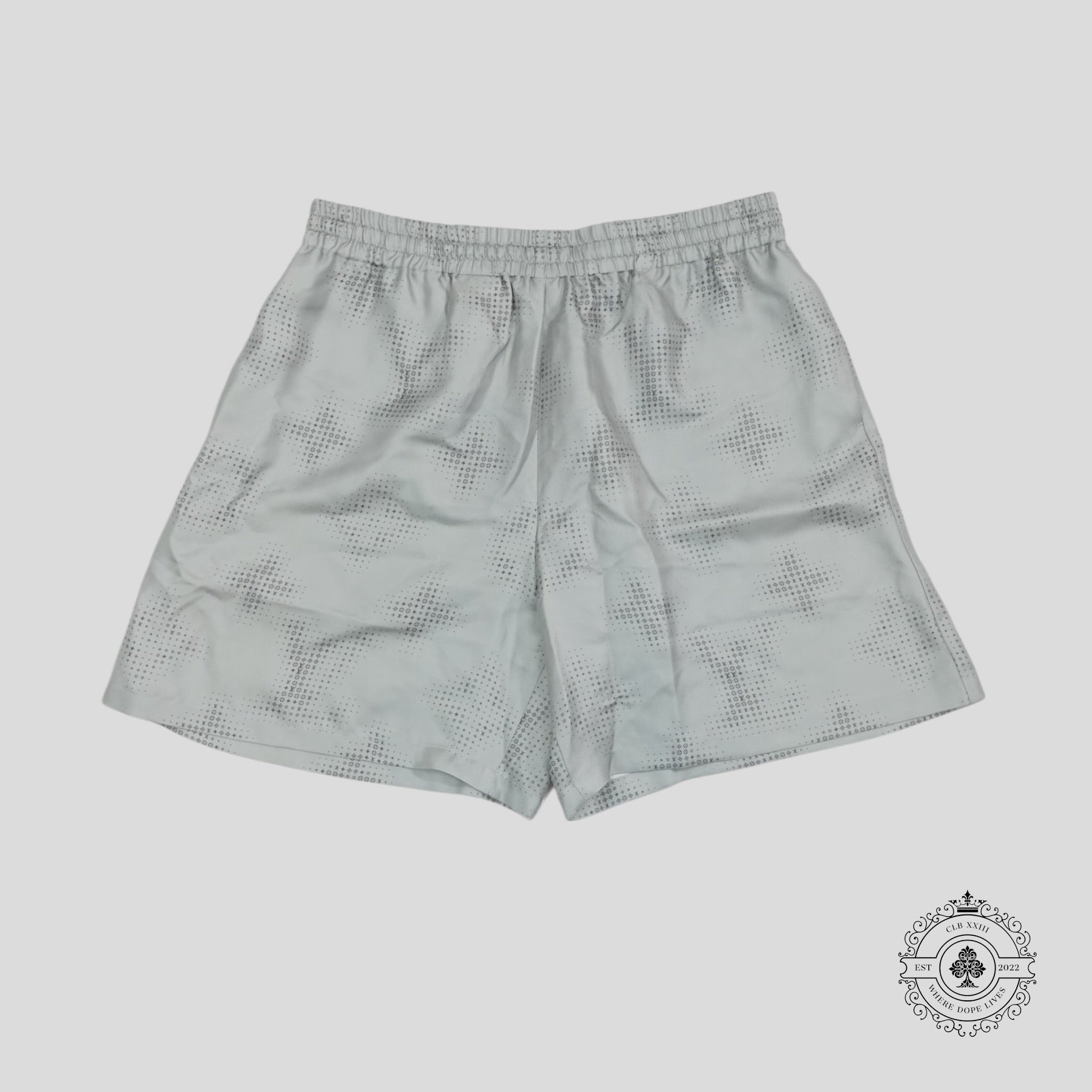 Louis Vuitton Pixelate Monogram Silk Shorts in Grey