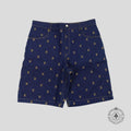Louis Vuitton LV Embroidered Denim Shorts in Dark Wash