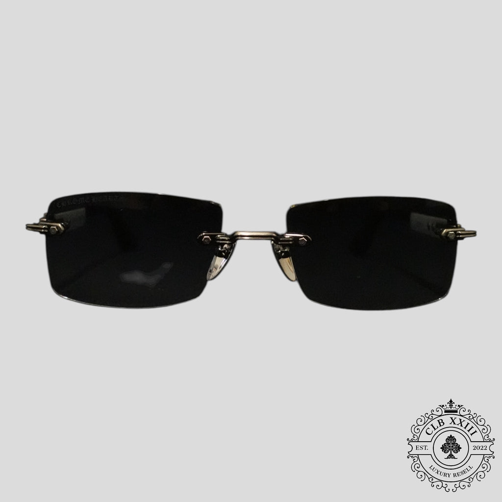 Chrome Hearts Deep II Sunglasses in White/Silver