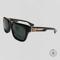 Chrome Hearts Box Officer Sunglasses in Black/Gold