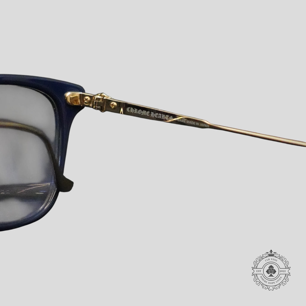 Chrome Hearts JeJe Spot Glasses in Blue/Gold