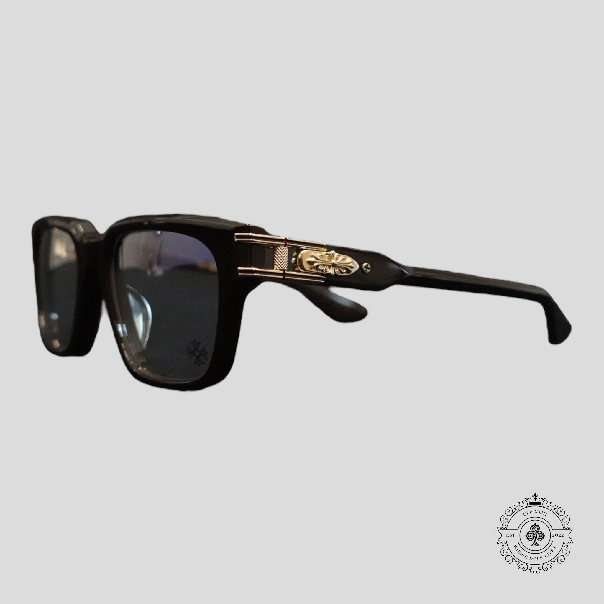 Chrome Hearts Bulge Glasses in Brown/Gold