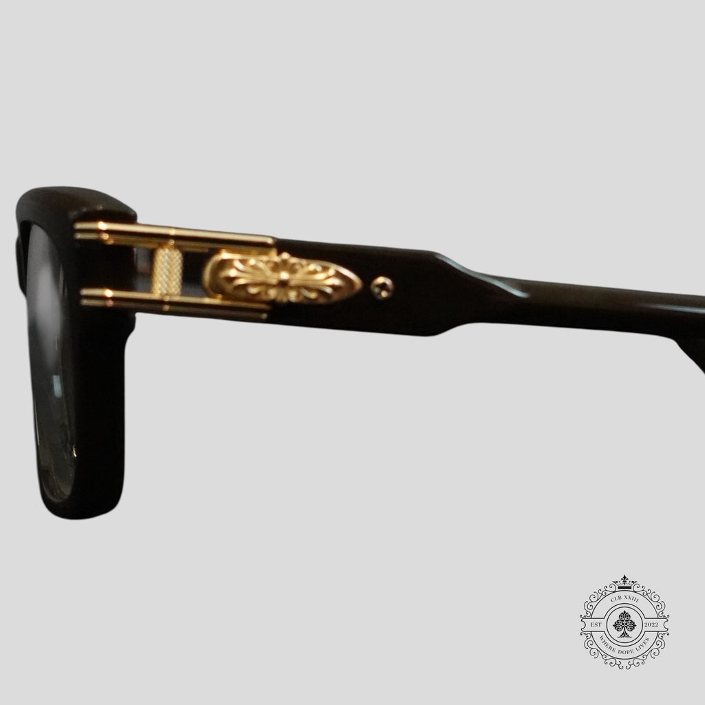 Chrome Hearts Bulge Glasses in Brown/Gold