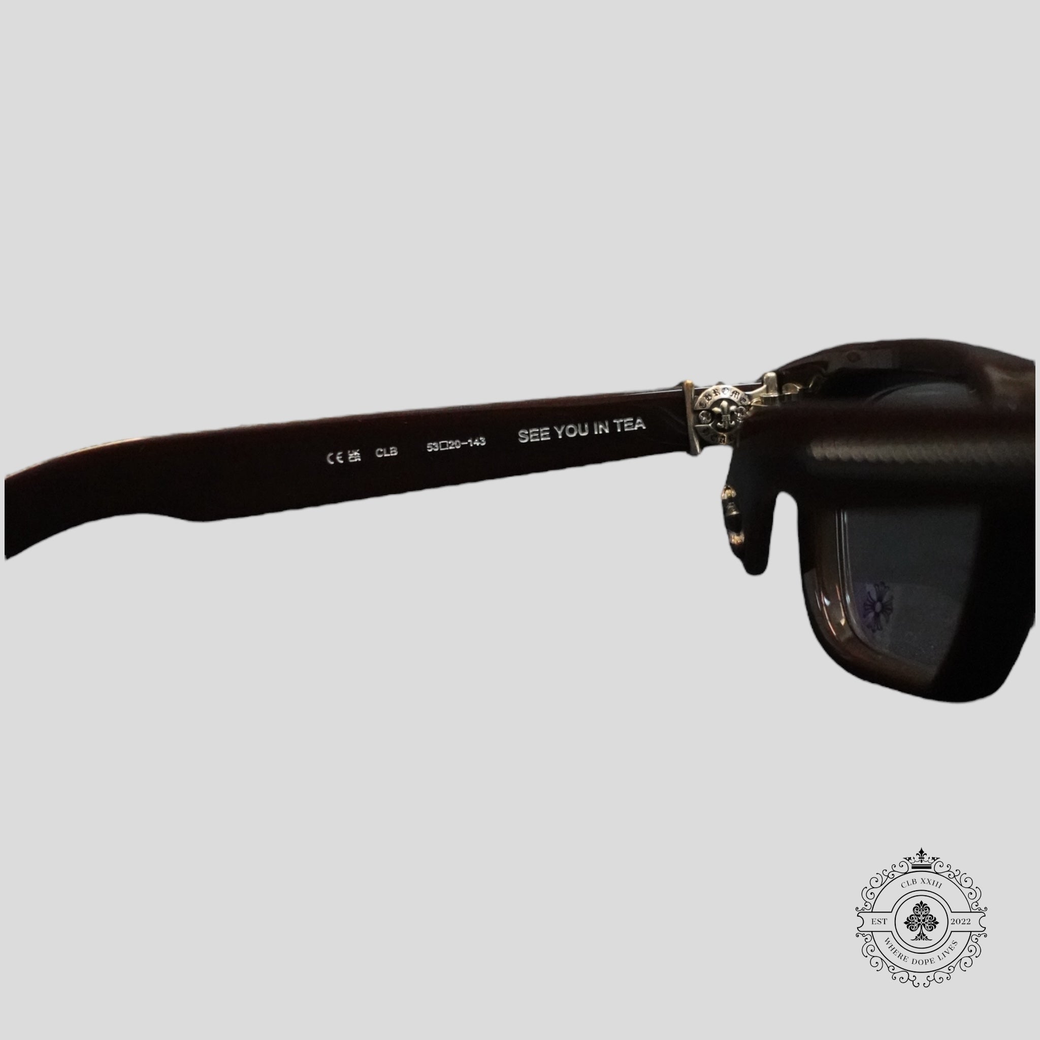 Chrome Hearts See You In Tea Sunglasses in Brown/Silver