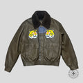 Louis Vuitton Tiger Patch Leather Blouson in Brown