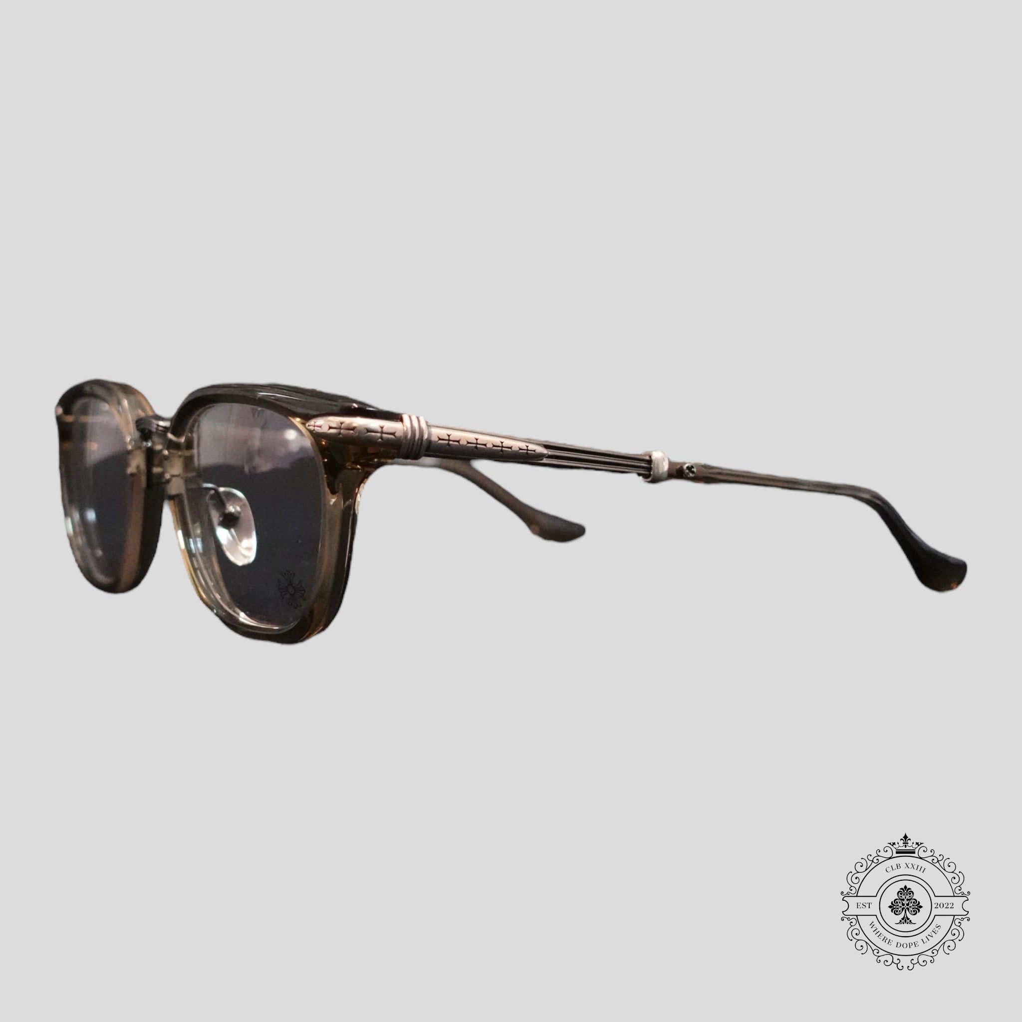 Chrome Hearts Titanasluvr Glasses in Grey/Silver